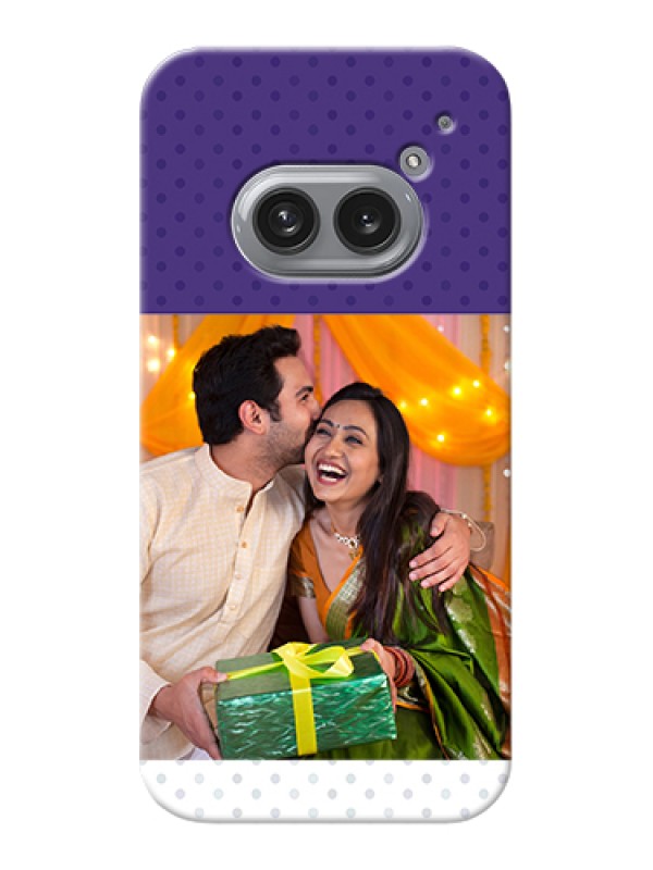 Custom Nothing Phone 2A Plus Custom Hard Phone Case - Violet Colored Pattern Design