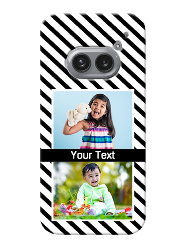 Custom Nothing Phone 2A Plus Custom Hard Phone Case - Black And White Stripes Design