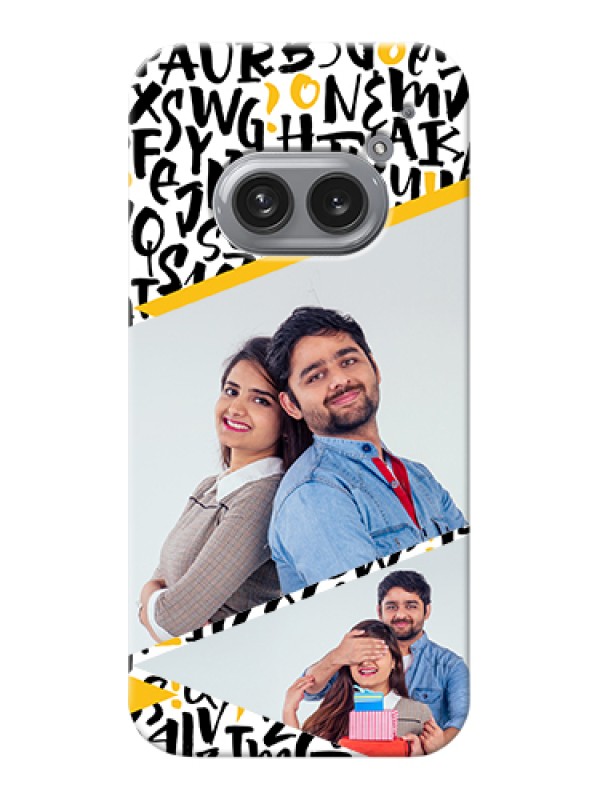 Custom Nothing Phone 2A Plus Custom Hard Phone Case - Letters Pattern Design