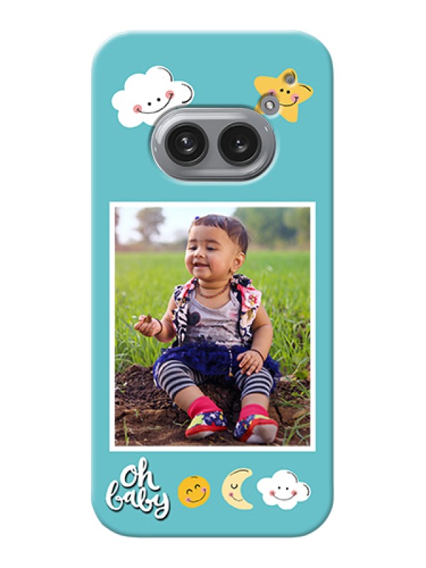Custom Nothing Phone 2A Plus Custom Hard Phone Case - Smiley Kids Stars Design