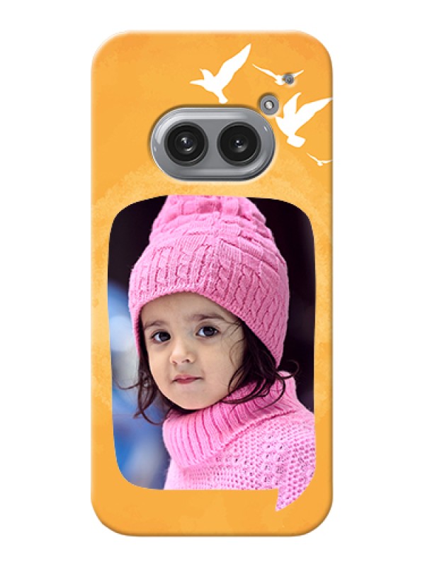 Custom Nothing Phone 2A Plus Custom Hard Phone Case - Water Color Design With Bird Icons