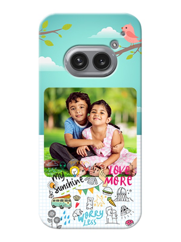 Custom Nothing Phone 2A Plus Custom Hard Phone Case - Doodle Love Design