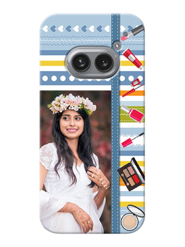 Custom Nothing Phone 2A Plus Custom Hard Phone Case - Makeup Icons Design