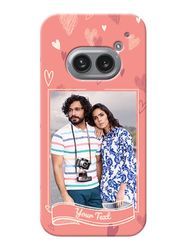 Custom Nothing Phone 2A Plus Custom Hard Phone Case - Love Doodle Art Design