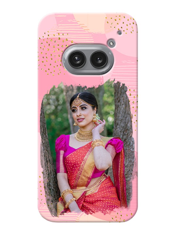 Custom Nothing Phone 2A Plus Custom Hard Phone Case - Gold Glitter Splash Design