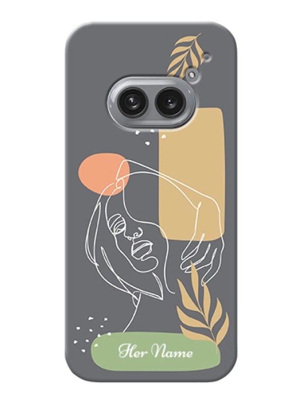 Custom Nothing Phone 2A Plus Custom Hard Phone Case - Gazing Woman Line Art Design