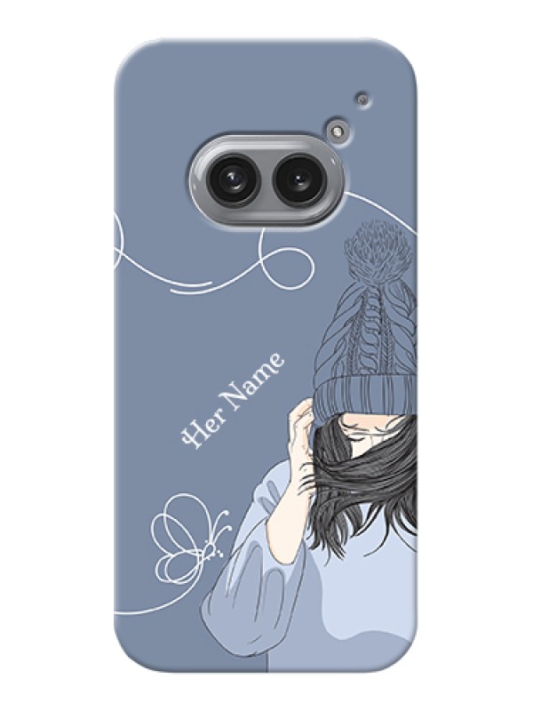 Custom Nothing Phone 2A Plus Custom Hard Phone Case - Girl In Winter Outfit Design
