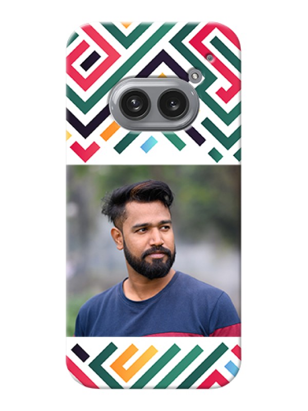 Custom Nothing Phone 2A Plus Custom Hard Phone Case - Colorful Maze Pattern Design