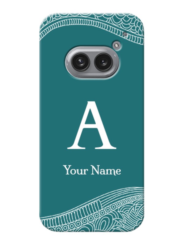 Custom Nothing Phone 2A Plus Custom Hard Phone Case - Line Art Pattern With Custom Name Design