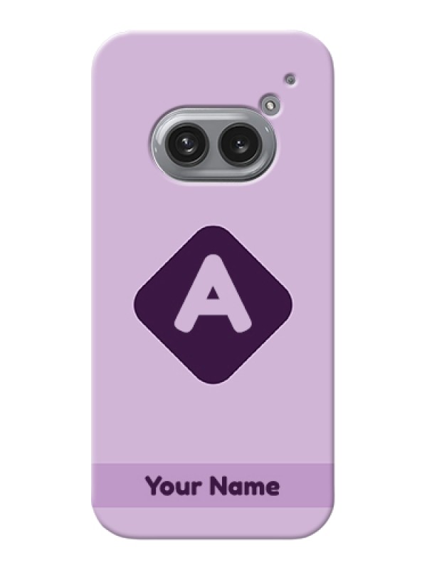 Custom Nothing Phone 2A Plus Custom Hard Phone Case - Custom Letter In Curved Badge Design