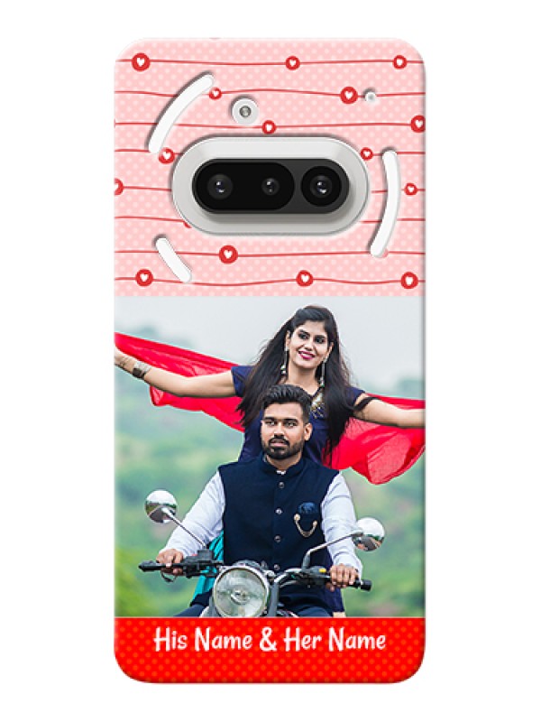 Custom Nothing Phone 3A 5G Custom Hard Phone Case - Red Pattern Case Design