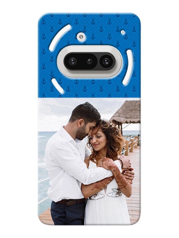 Custom Nothing Phone 3A 5G Custom Hard Phone Case - Blue Anchors Design
