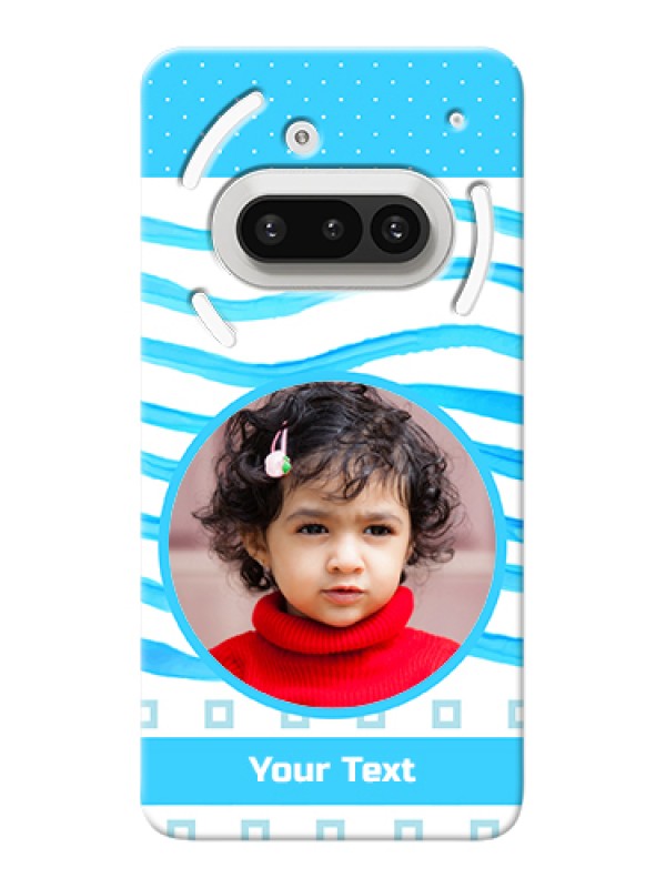 Custom Nothing Phone 3A 5G Custom Hard Phone Case - Simple Blue Case Design