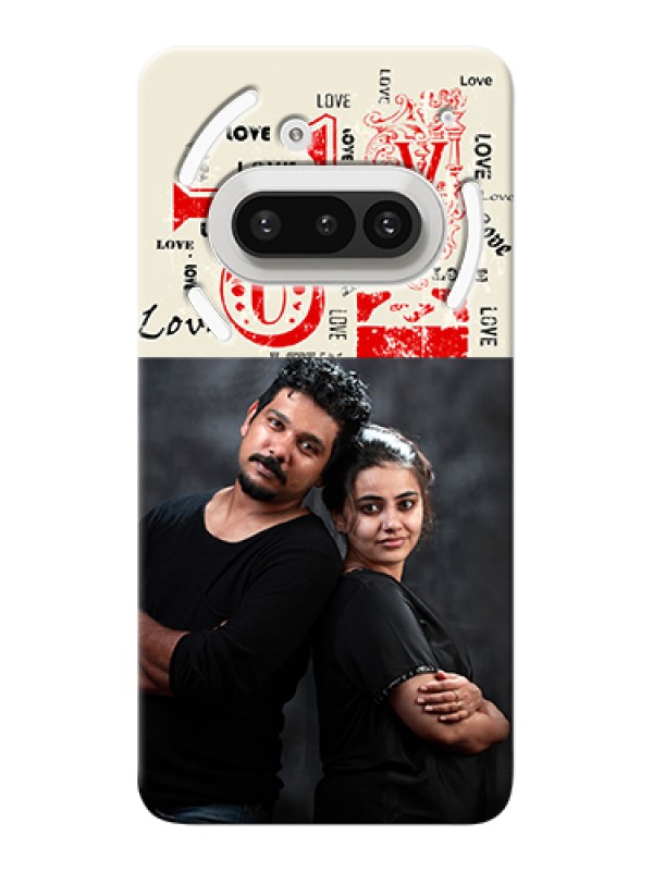 Custom Nothing Phone 3A 5G Custom Hard Phone Case - Trendy Love Design Case