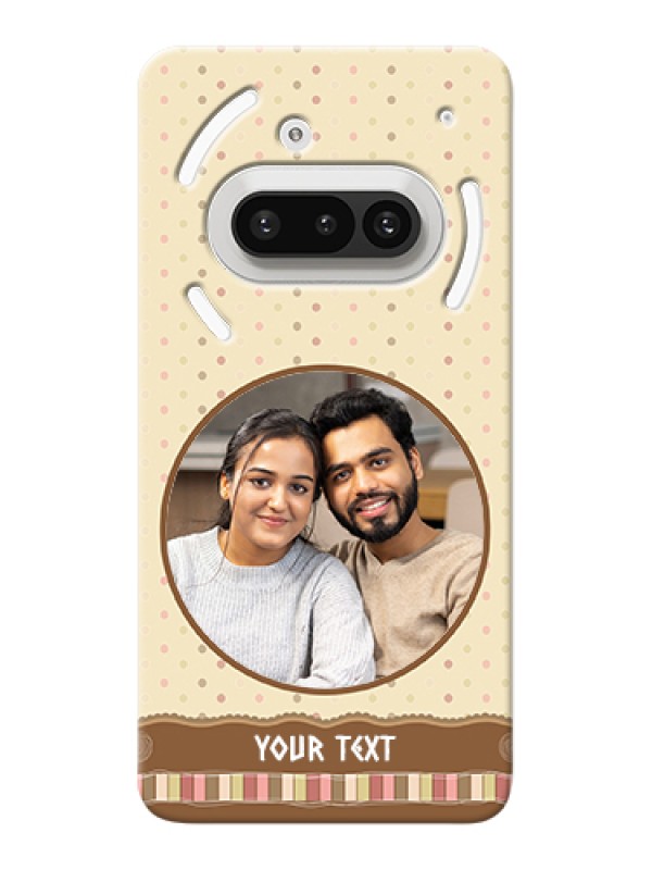 Custom Nothing Phone 3A 5G Custom Hard Phone Case - Brown Dotted Mobile Case Design