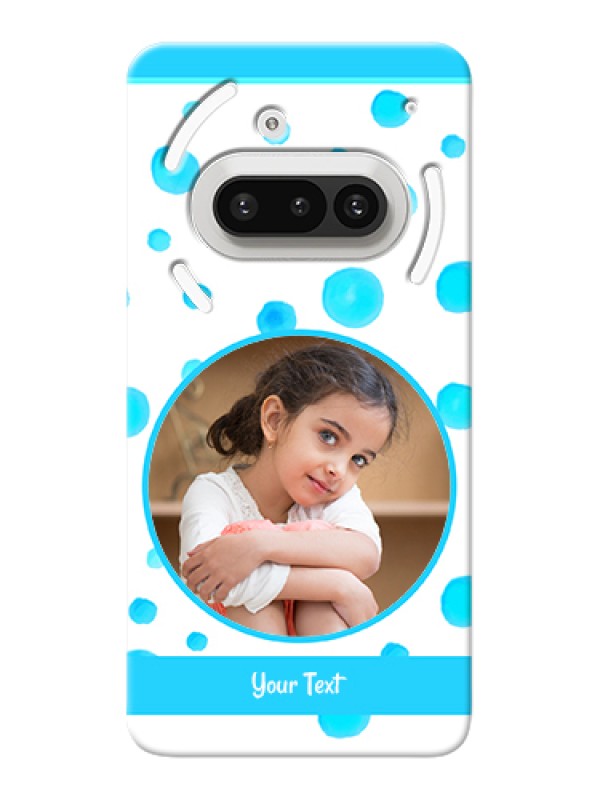 Custom Nothing Phone 3A 5G Custom Hard Phone Case - Blue Bubbles Pattern Design