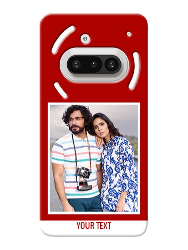 Custom Nothing Phone 3A 5G Custom Hard Phone Case - Red Color Design