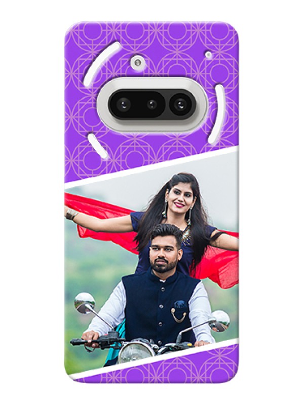 Custom Nothing Phone 3A 5G Custom Hard Phone Case - Violet Color Pattern Design