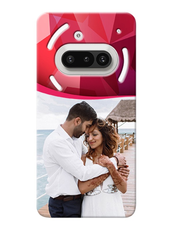 Custom Nothing Phone 3A 5G Custom Hard Phone Case - Red Abstract Design