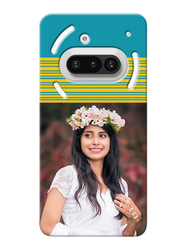 Custom Nothing Phone 3A 5G Custom Hard Phone Case - Yellow & Blue Design