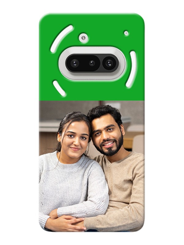 Custom Nothing Phone 3A 5G Custom Hard Phone Case - Green Pattern Design