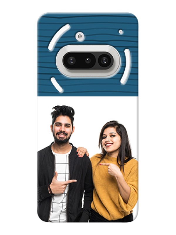 Custom Nothing Phone 3A 5G Custom Hard Phone Case - Blue Pattern Cover Design