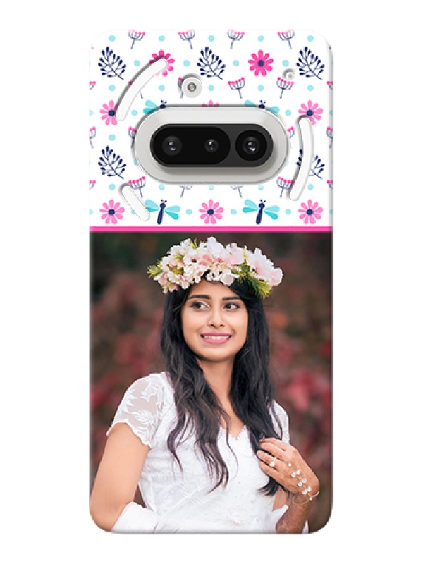 Custom Nothing Phone 3A 5G Custom Hard Phone Case - Colorful Flower Design