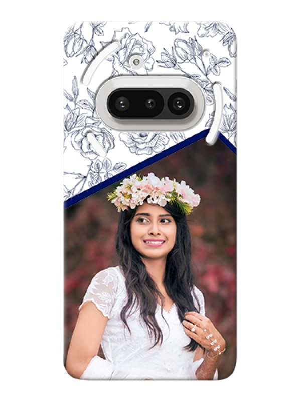 Custom Nothing Phone 3A 5G Custom Hard Phone Case - Classy Floral Design