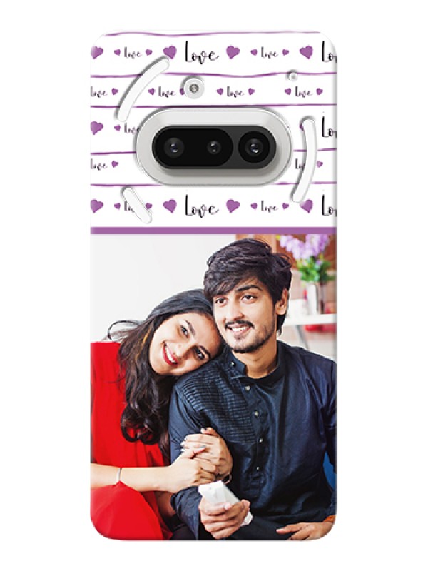 Custom Nothing Phone 3A 5G Custom Hard Phone Case - Couples Heart Design