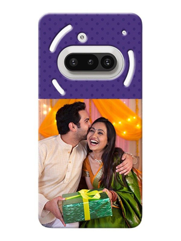 Custom Nothing Phone 3A 5G Custom Hard Phone Case - Violet Colored Pattern Design