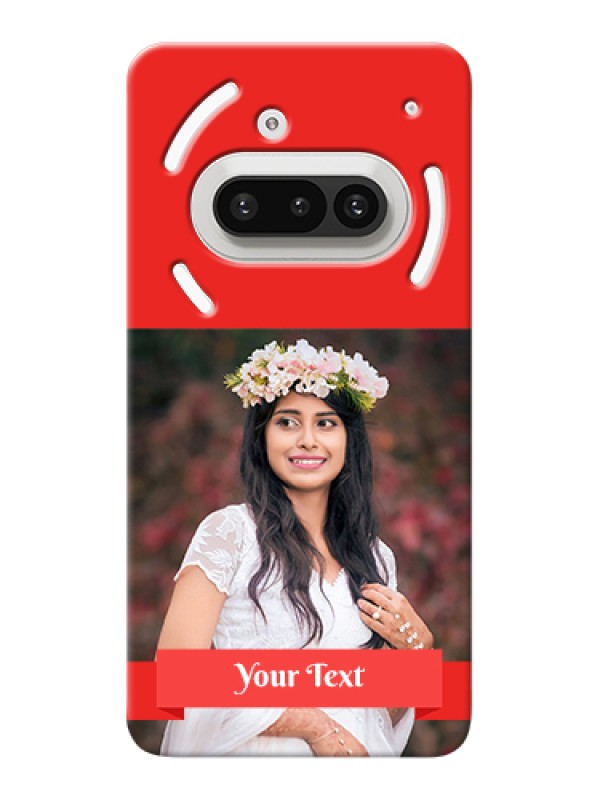 Custom Nothing Phone 3A 5G Custom Hard Phone Case - Simple Red Color Design