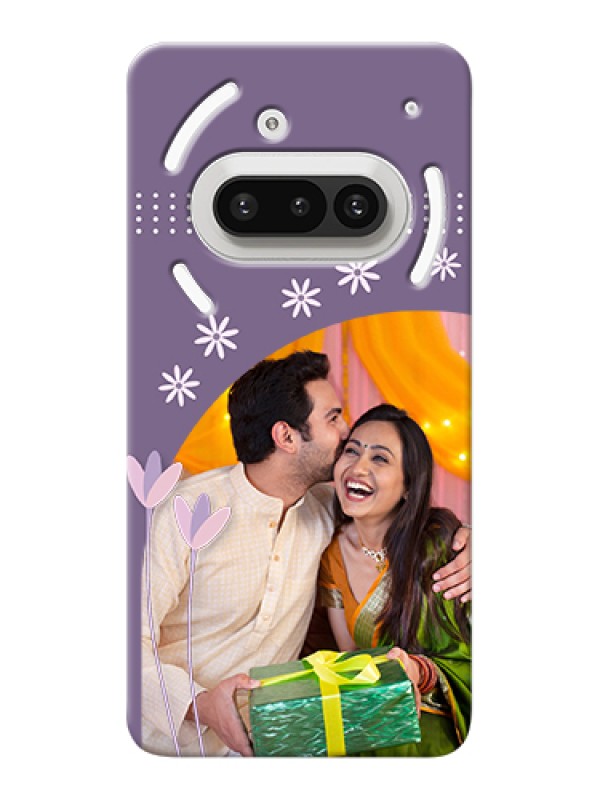 Custom Nothing Phone 3A 5G Custom Hard Phone Case - Lavender Flowers Design