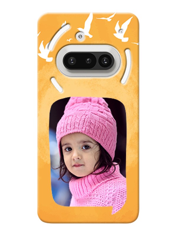 Custom Nothing Phone 3A 5G Custom Hard Phone Case - Water Color Design With Bird Icons