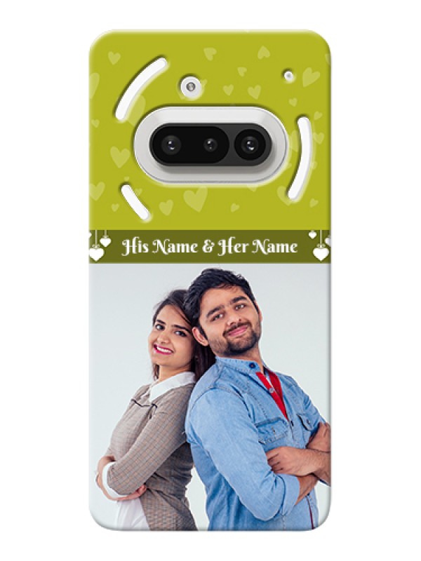 Custom Nothing Phone 3A 5G Custom Hard Phone Case - You & Me Heart Design