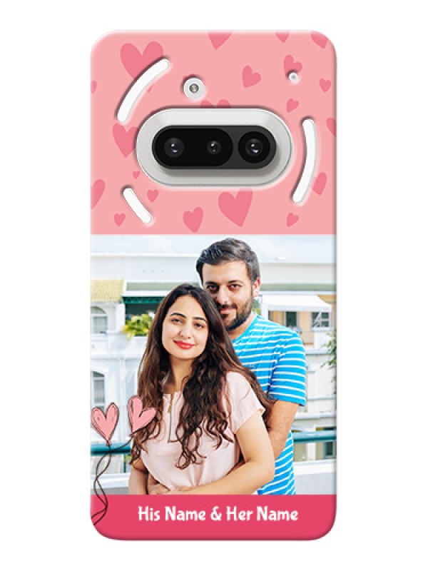 Custom Nothing Phone 3A 5G Custom Hard Phone Case - Love Design Peach Color