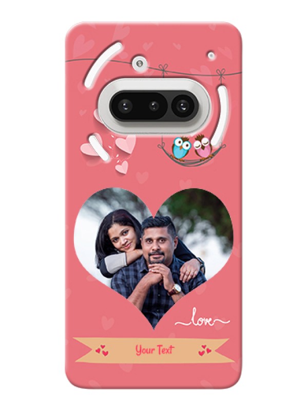 Custom Nothing Phone 3A 5G Custom Hard Phone Case - Peach Color Love Design