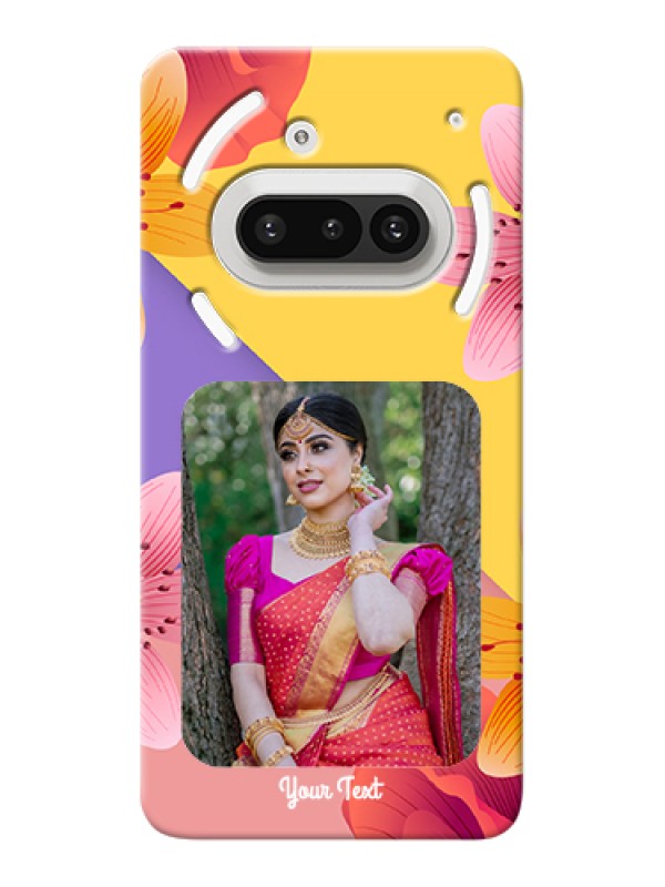 Custom Nothing Phone 3A 5G Custom Hard Phone Case - 3 Image With Vintage Floral Design