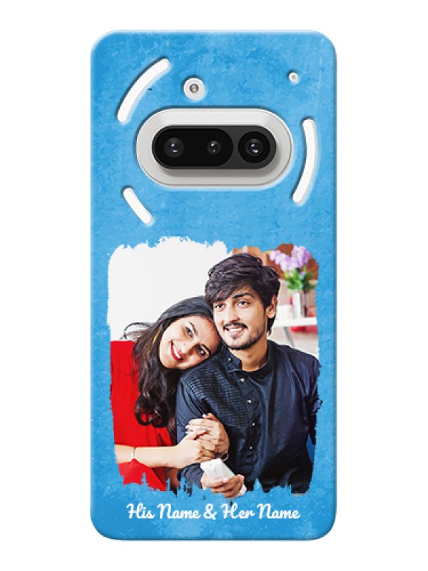 Custom Nothing Phone 3A 5G Custom Hard Phone Case - Blue Color Vintage Design