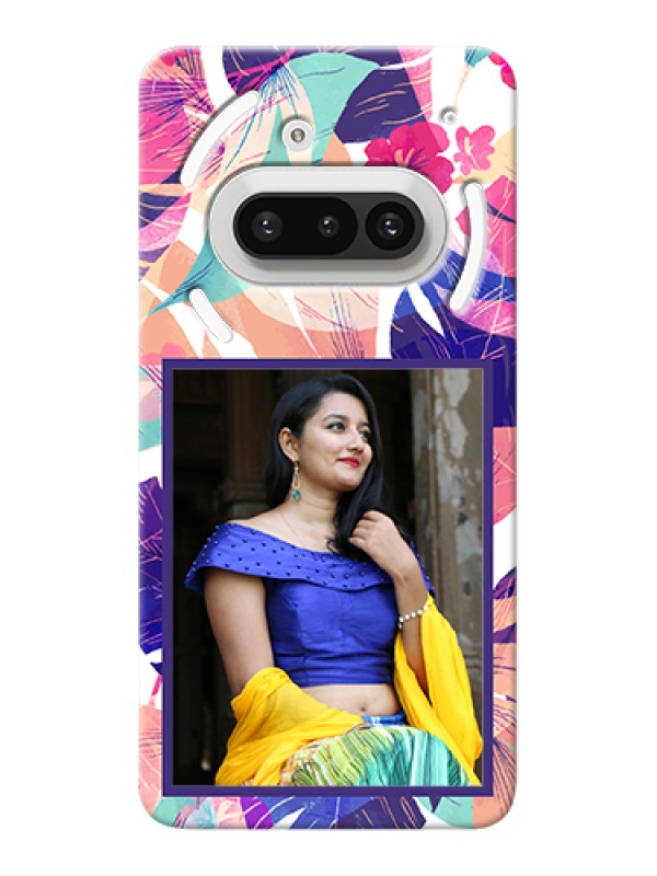 Custom Nothing Phone 3A 5G Custom Hard Phone Case - Abstract Floral Design