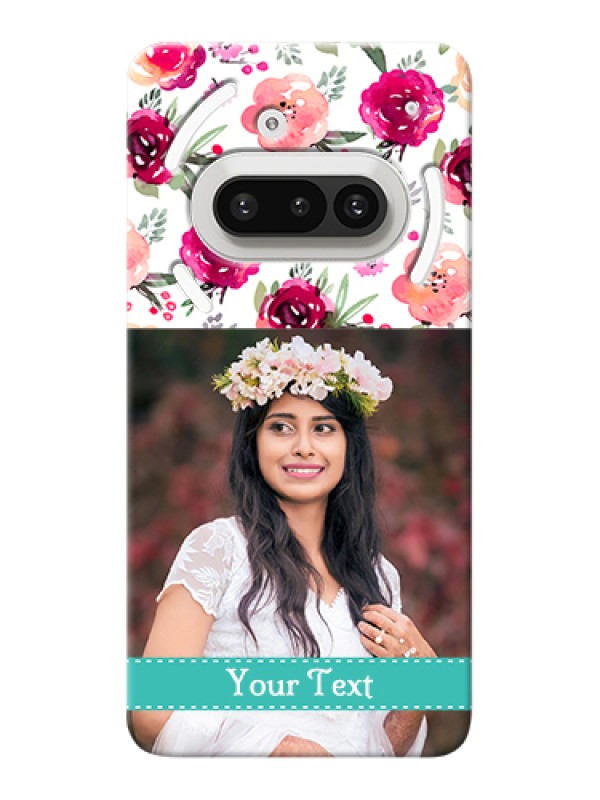 Custom Nothing Phone 3A 5G Custom Hard Phone Case - Water Colors Floral Design