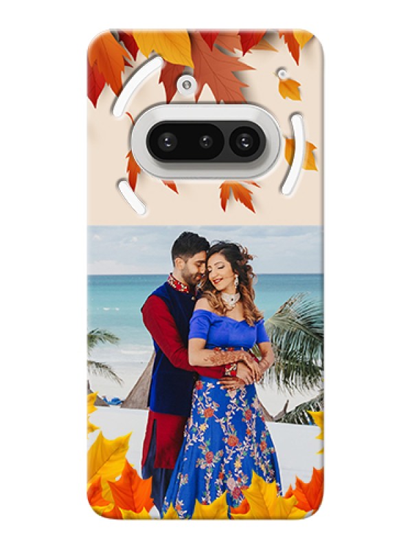 Custom Nothing Phone 3A 5G Custom Hard Phone Case - Autumn Maple Leaves Design