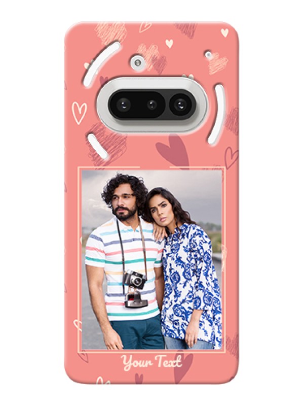 Custom Nothing Phone 3A 5G Custom Hard Phone Case - Love Doodle Art Design