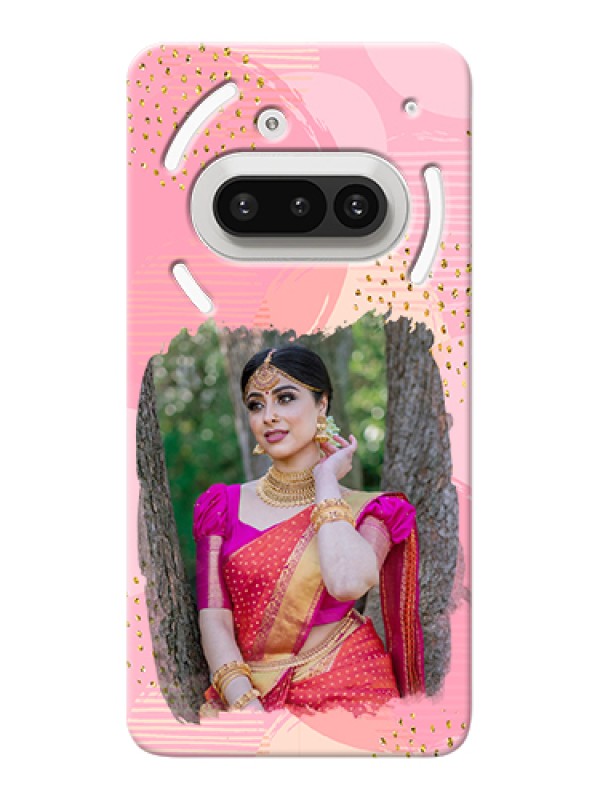 Custom Nothing Phone 3A 5G Custom Hard Phone Case - Gold Glitter Splash Design