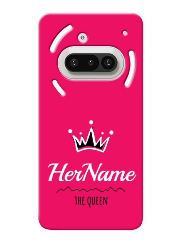 Custom Nothing Phone 3A 5G Custom Hard Phone Case - Queen With Name Design