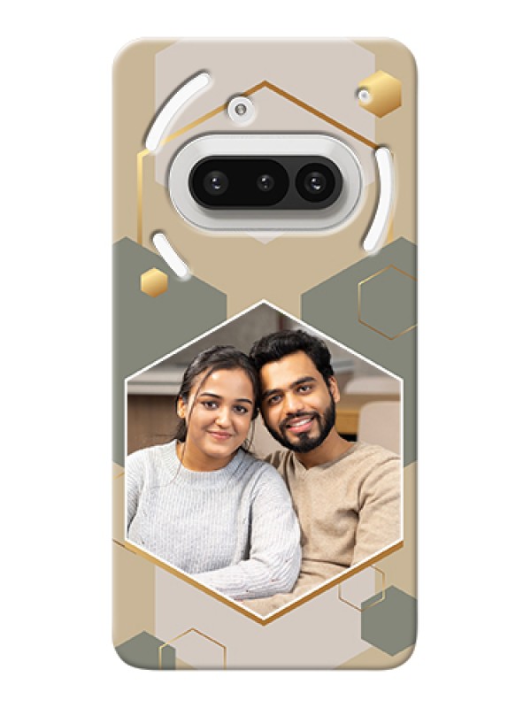 Custom Nothing Phone 3A 5G Custom Hard Phone Case - Stylish Hexagon Pattern Design