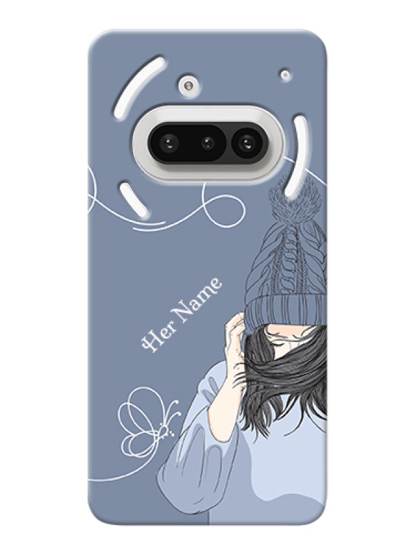 Custom Nothing Phone 3A 5G Custom Hard Phone Case - Girl In Winter Outfit Design