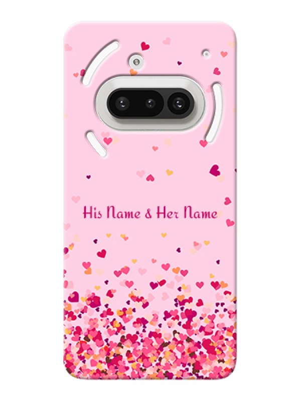 Custom Nothing Phone 3A 5G Custom Hard Phone Case - Floating Hearts Design