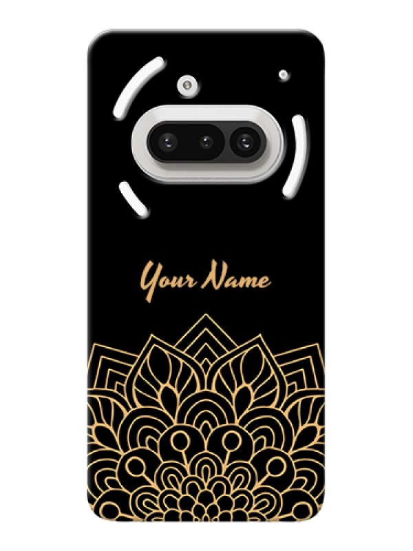 Custom Nothing Phone 3A 5G Custom Hard Phone Case - Golden Mandala Design