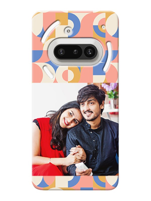 Custom Nothing Phone 3A 5G Custom Hard Phone Case - Semi - Circle Maze Pattern Design