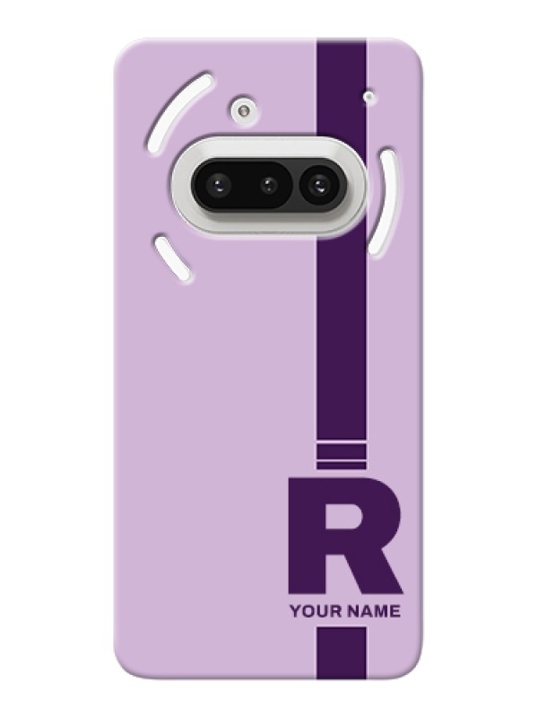 Custom Nothing Phone 3A 5G Custom Hard Phone Case - Simple Dual Tone Stripe With Name Design